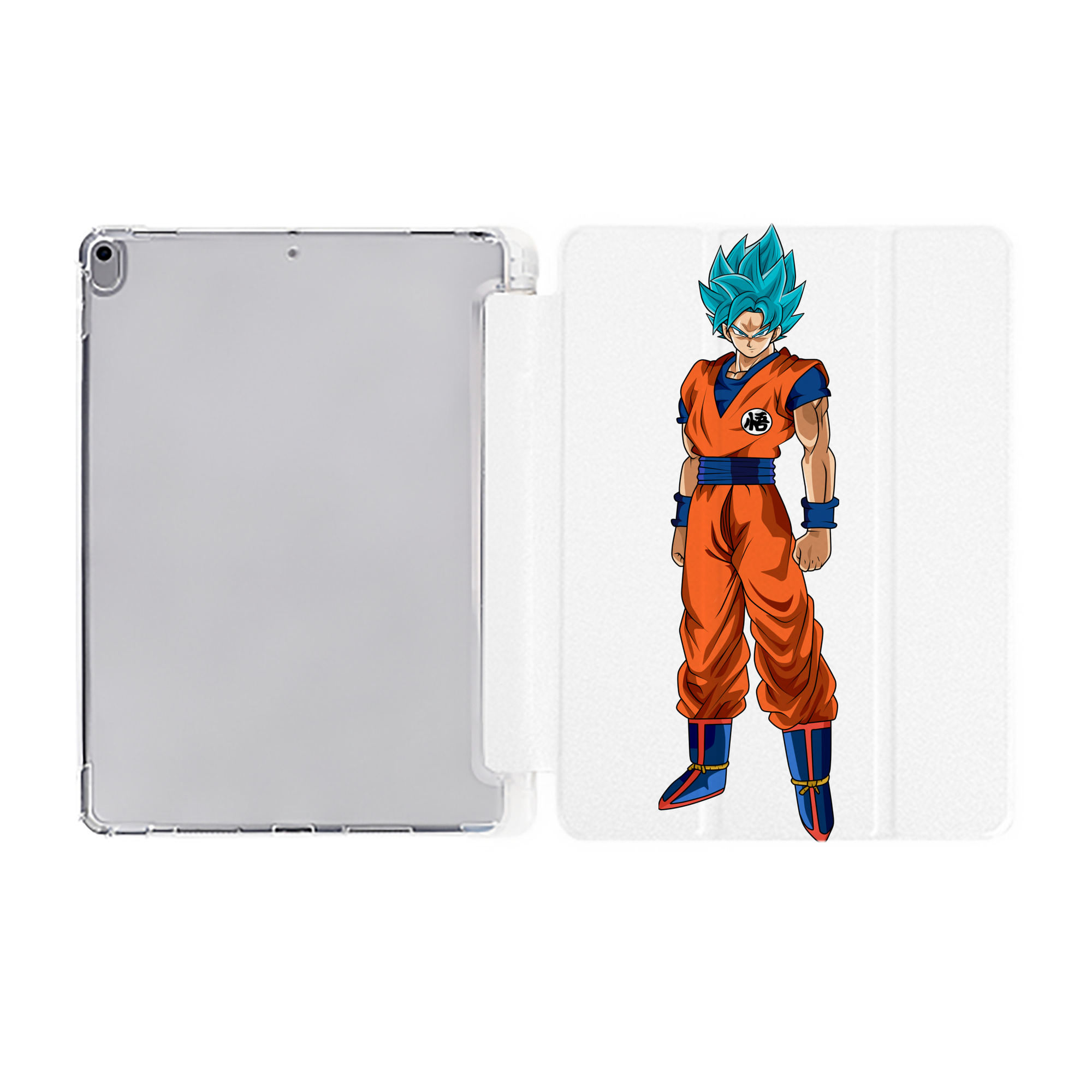 （画像用） ドラゴンボール 孫悟空（そん ごくう）Son Goku カカロット DRAGON BALL Kakarotto IPad ケース ペン収納付き 三つ折りスタンド PUレザー×シリコン 対応機種9.5/10.5/10.9インチ